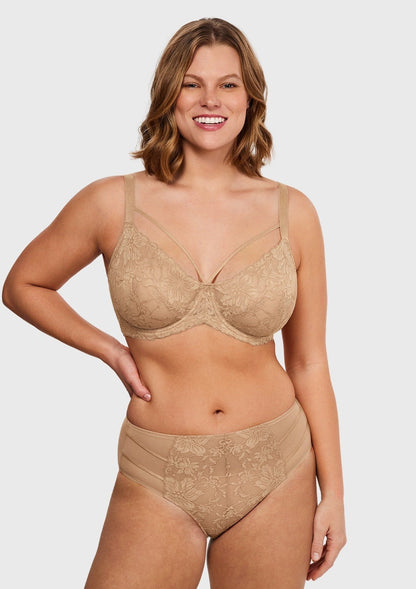Pretty In Petals Unlined Strappy Lace Bra