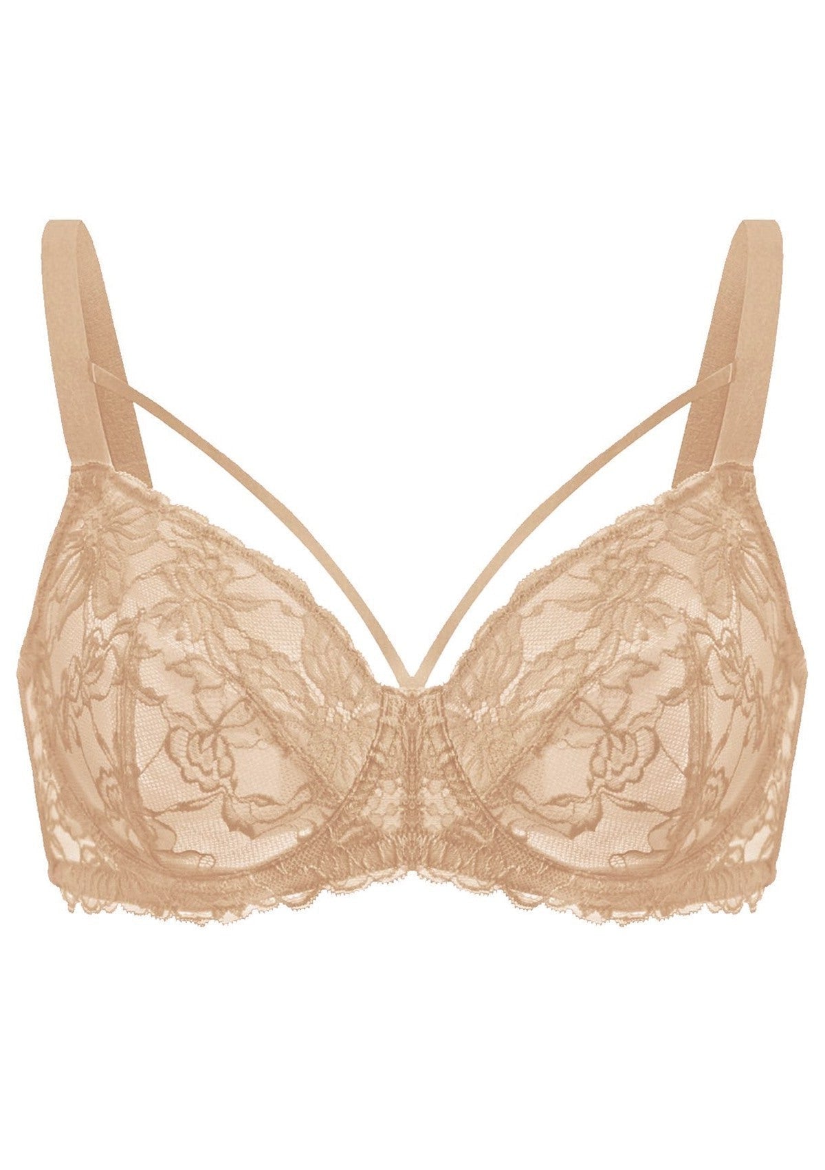 Pretty In Petals Unlined Strappy Lace Bra