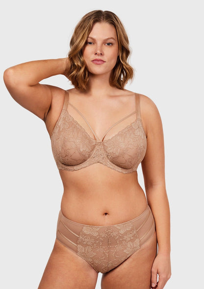 Pretty In Petals Unlined Strappy Lace Bra