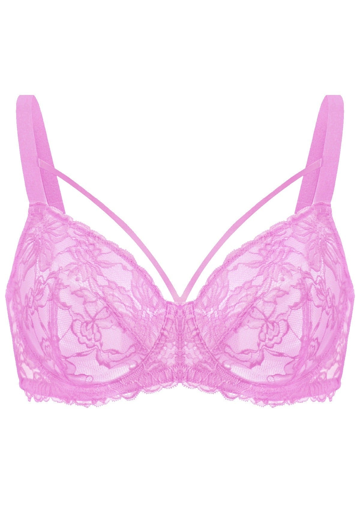 Pretty In Petals Unlined Strappy Lace Bra