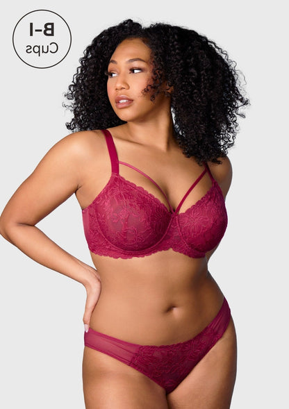 Pretty In Petals Unlined Strappy Lace Bra
