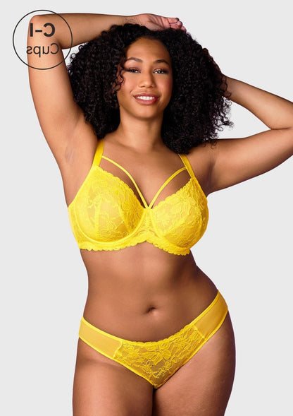 Pretty In Petals Unlined Strappy Lace Bra