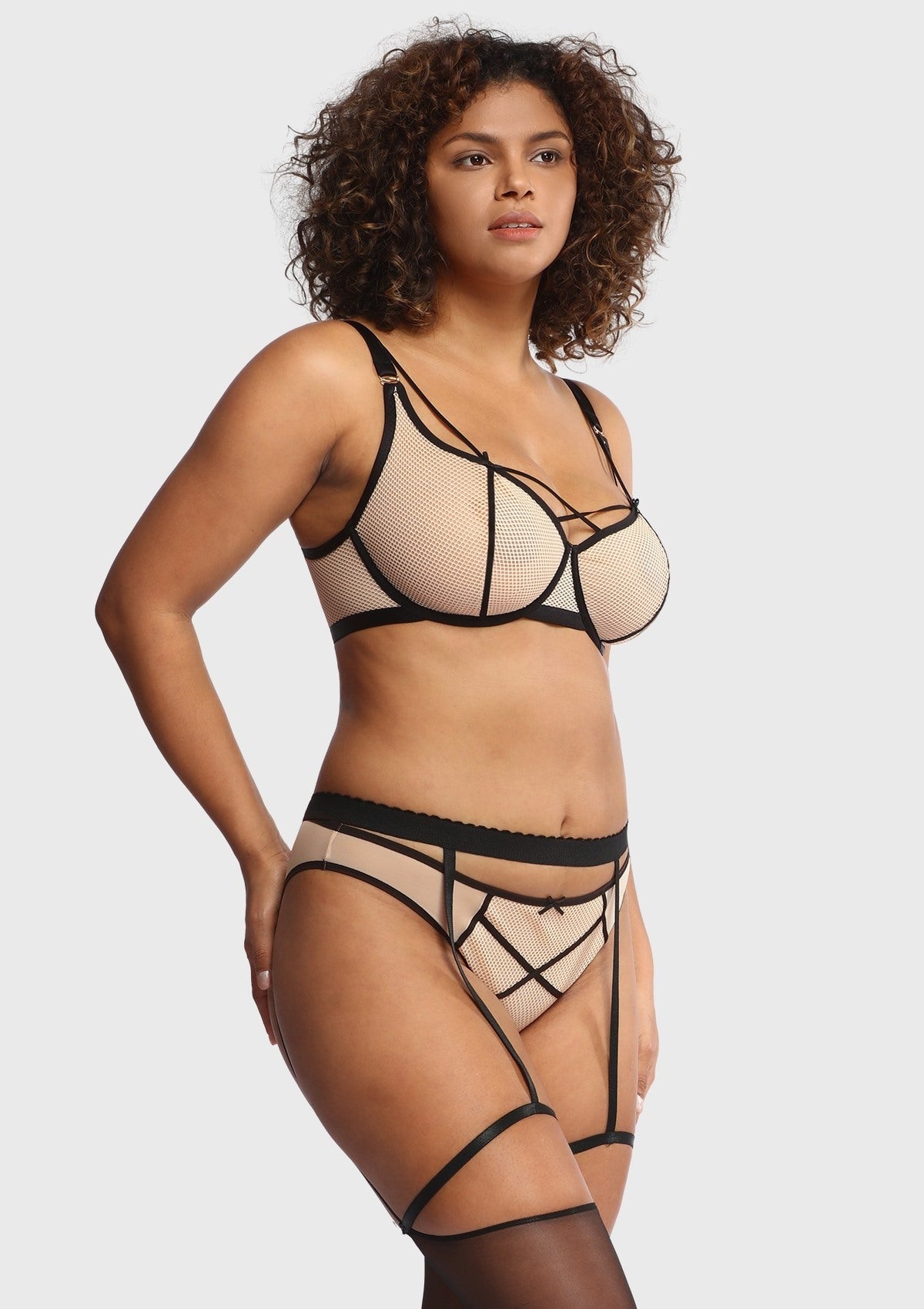 Punk Chic Strappy Unlined Balconette Bra