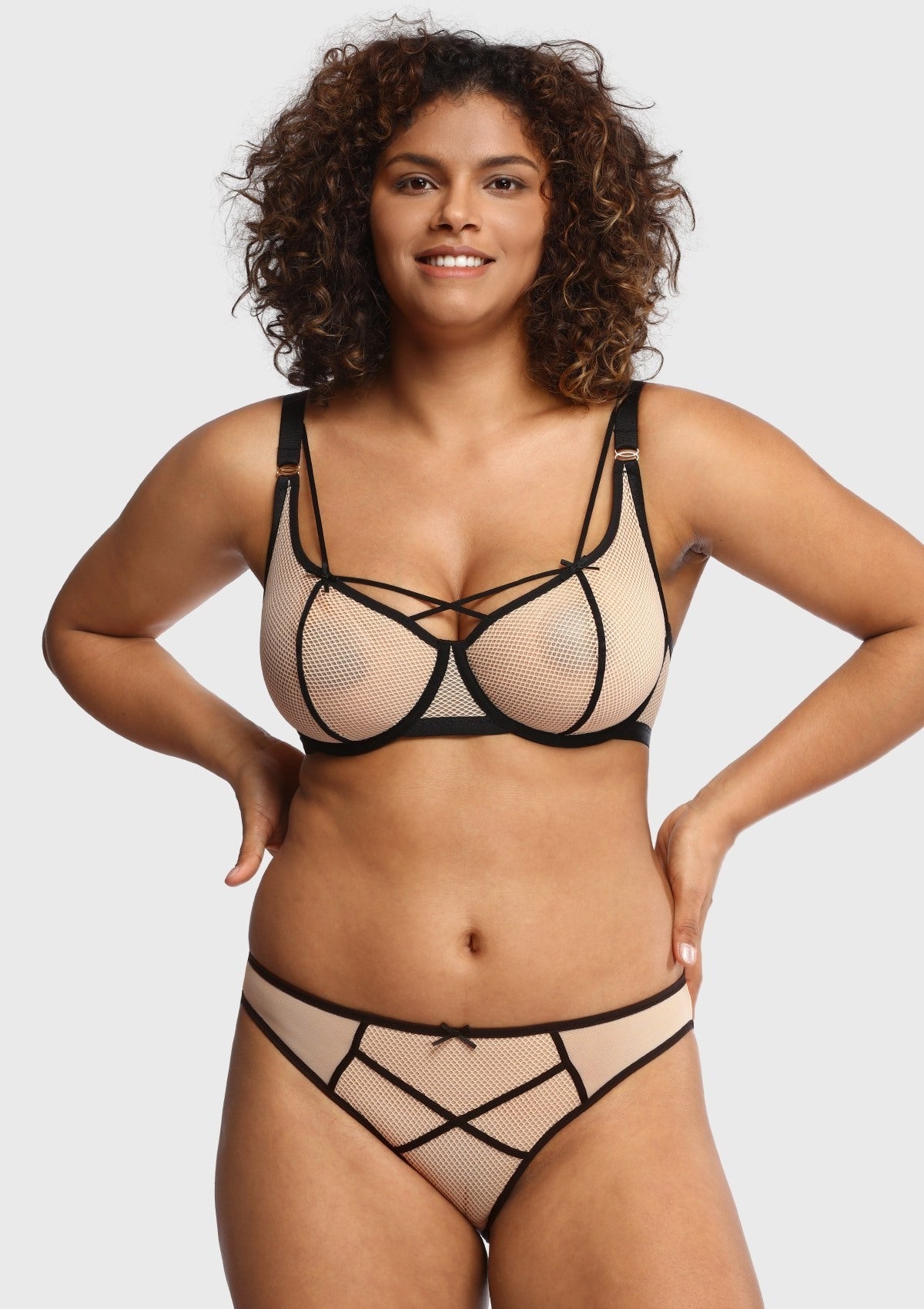 Punk Chic Strappy Unlined Balconette Bra