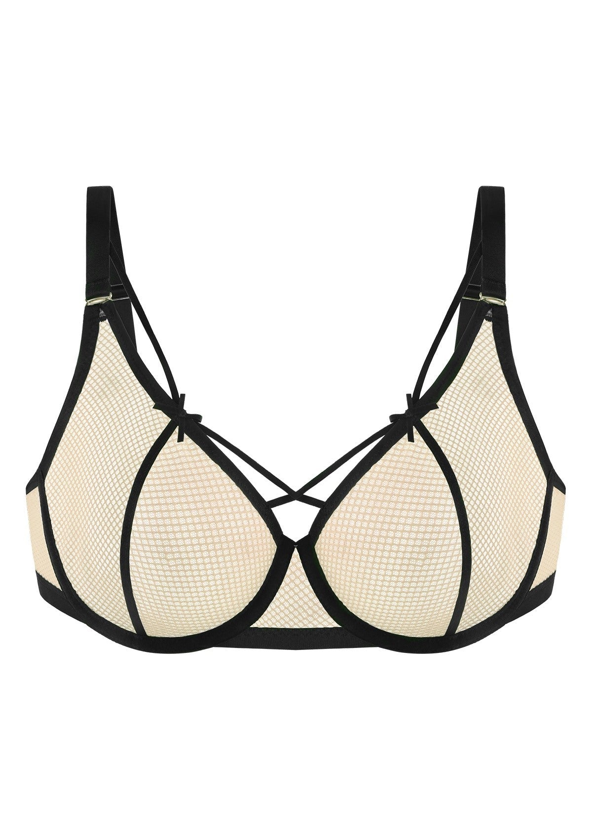 Punk Chic Strappy Unlined Balconette Bra