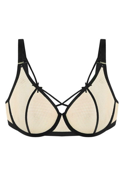 Punk Chic Strappy Unlined Balconette Bra