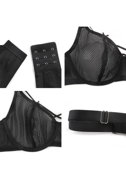 Punk Chic Strappy Unlined Balconette Bra
