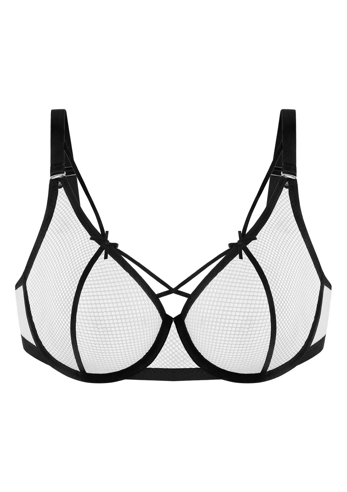 Punk Chic Strappy Unlined Balconette Bra