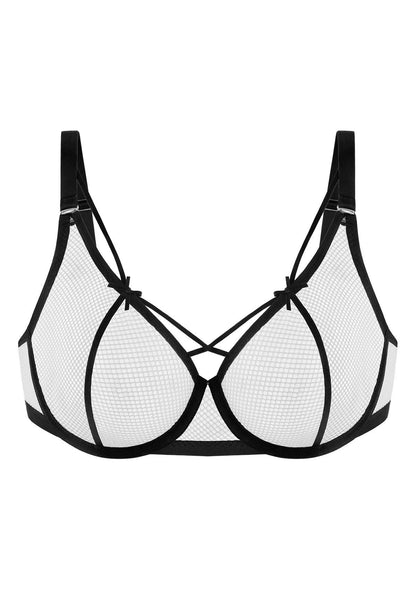 Punk Chic Strappy Unlined Balconette Bra