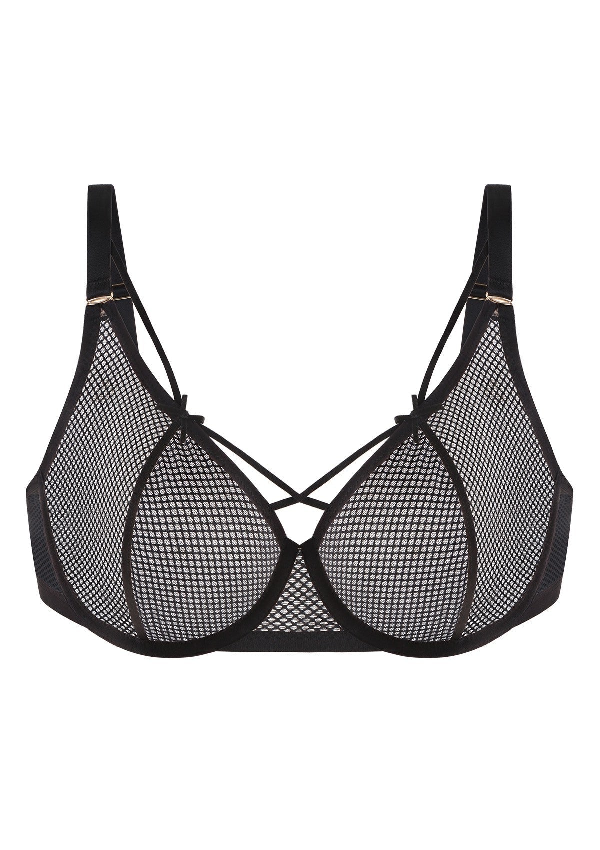 Punk Chic Strappy Unlined Balconette Bra