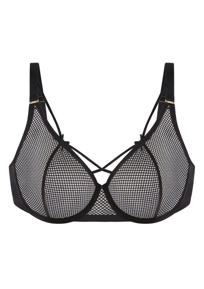 Punk Chic Strappy Unlined Balconette Bra