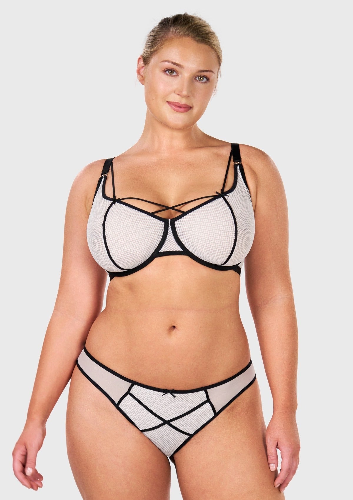 Punk Chic Strappy Unlined Balconette Bra