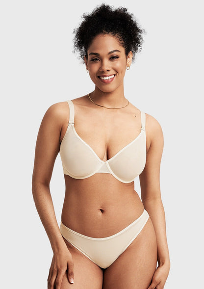 Seraphina Unlined Underwire Sheer Mesh Bra