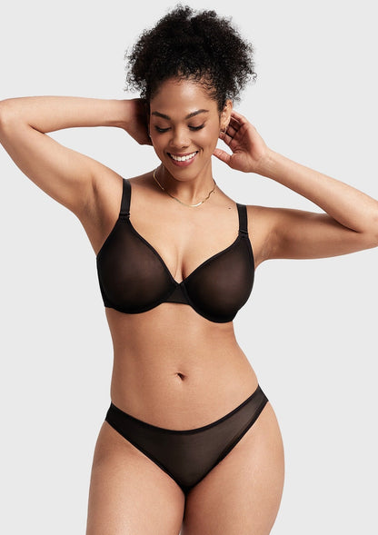Seraphina Unlined Underwire Sheer Mesh Bra