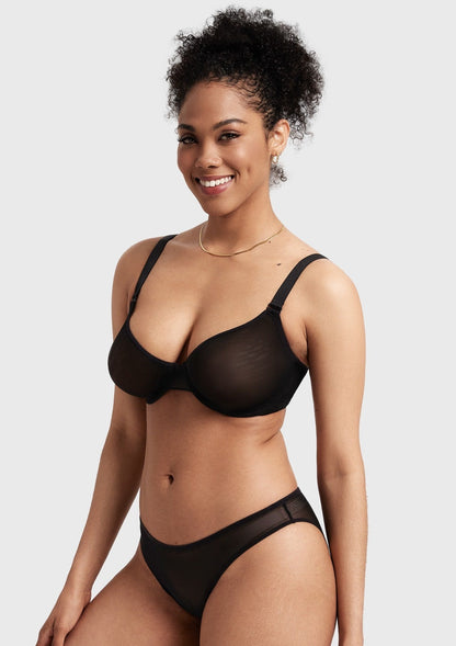 Seraphina Unlined Underwire Sheer Mesh Bra