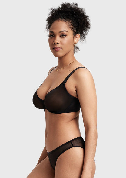Seraphina Unlined Underwire Sheer Mesh Bra