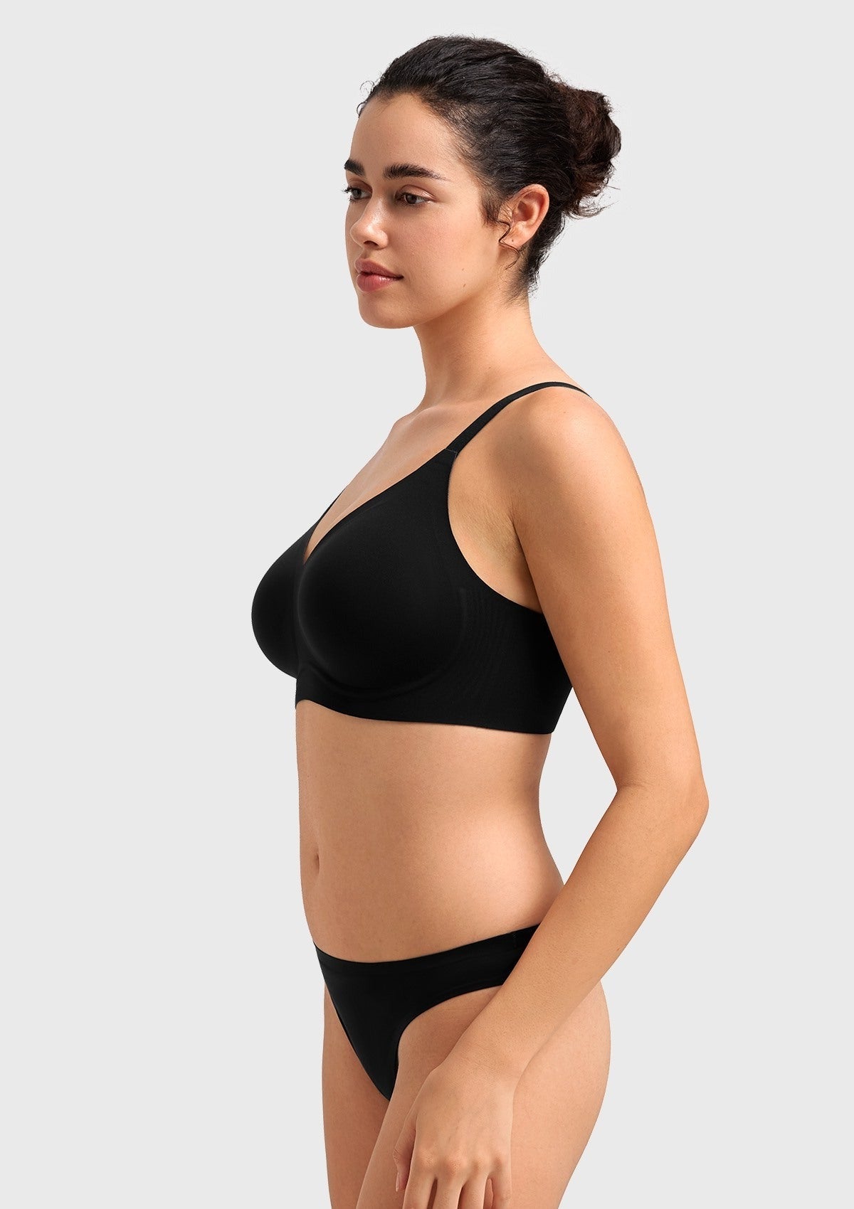 Songful CloudSoft Wireless Comfort  V-Neck Seamless Full Coverage Supportive T-shirt Bra