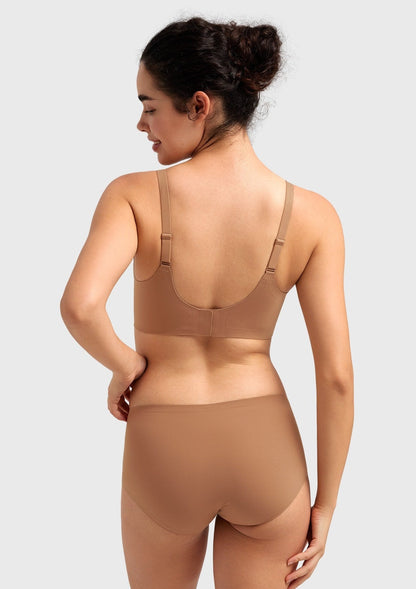 Songful CloudSoft Wireless Comfort  V-Neck Seamless Full Coverage Supportive T-shirt Bra