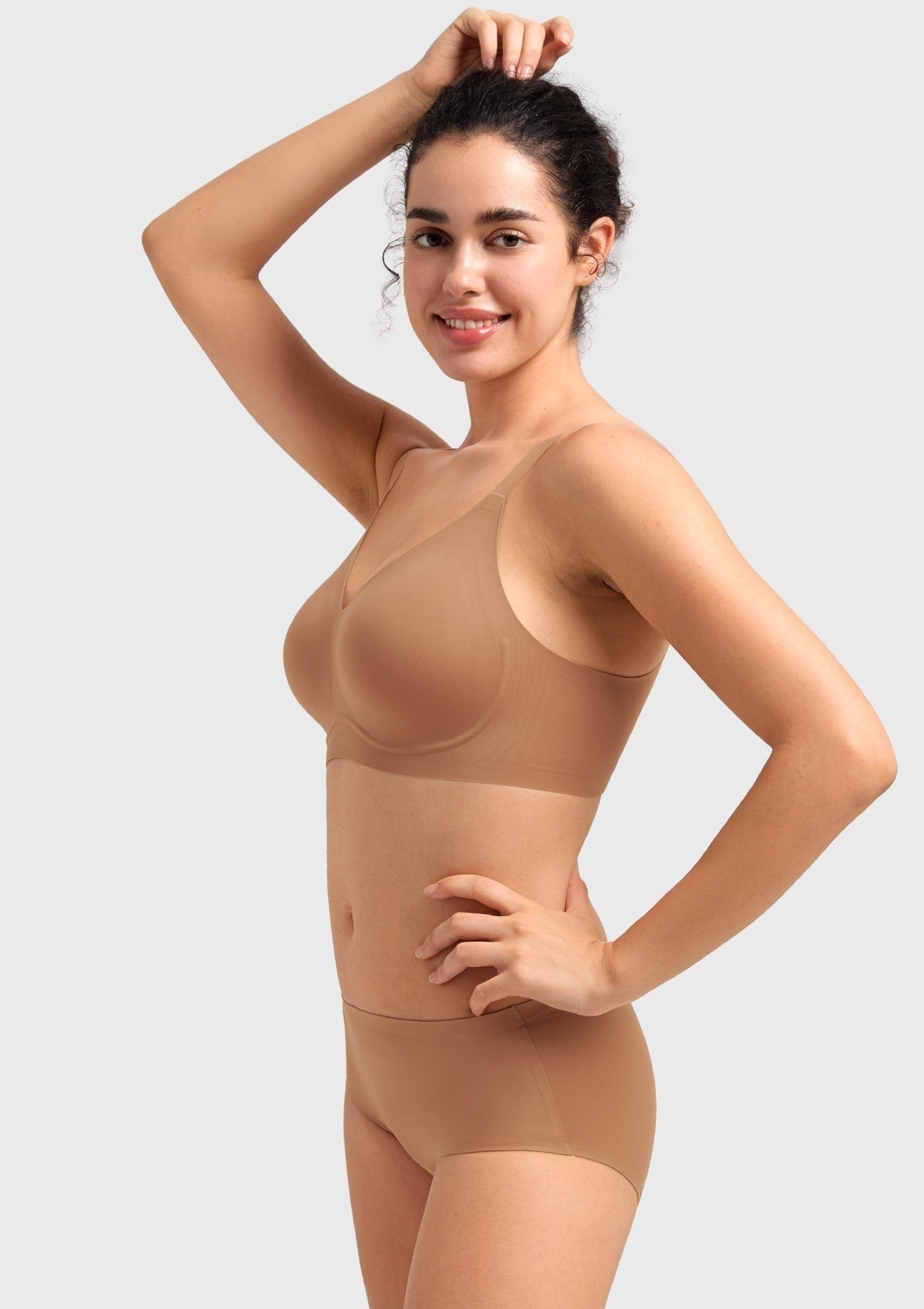 Songful CloudSoft Wireless Comfort  V-Neck Seamless Full Coverage Supportive T-shirt Bra