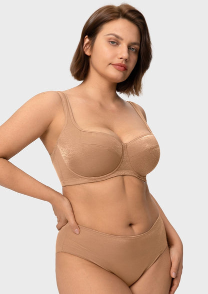 Starry Night Lightly Lined Lightly Padded Plus Size Balconette Bra
