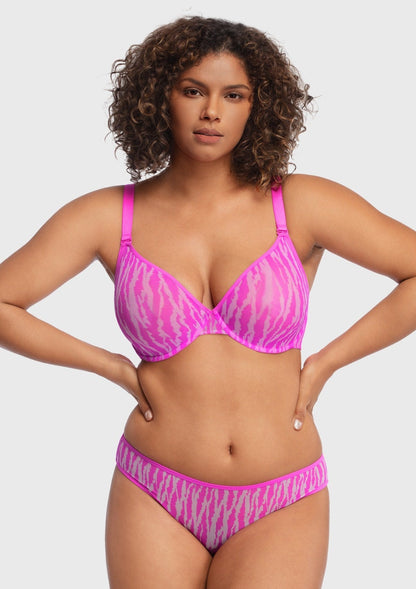Zebra Wild Unlined Mesh Underwire Bra