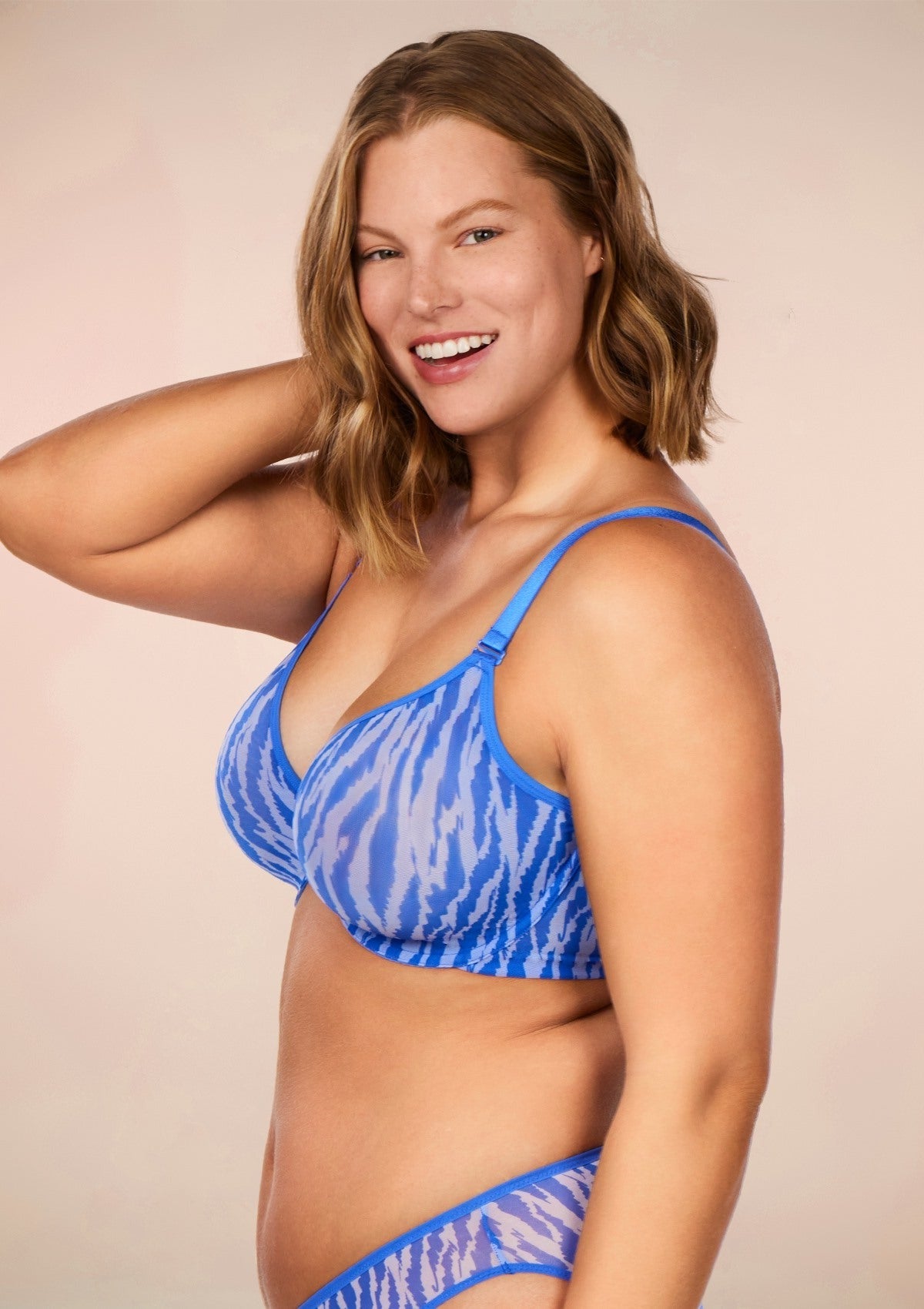 Zebra Wild Unlined Underwire Mesh Bra