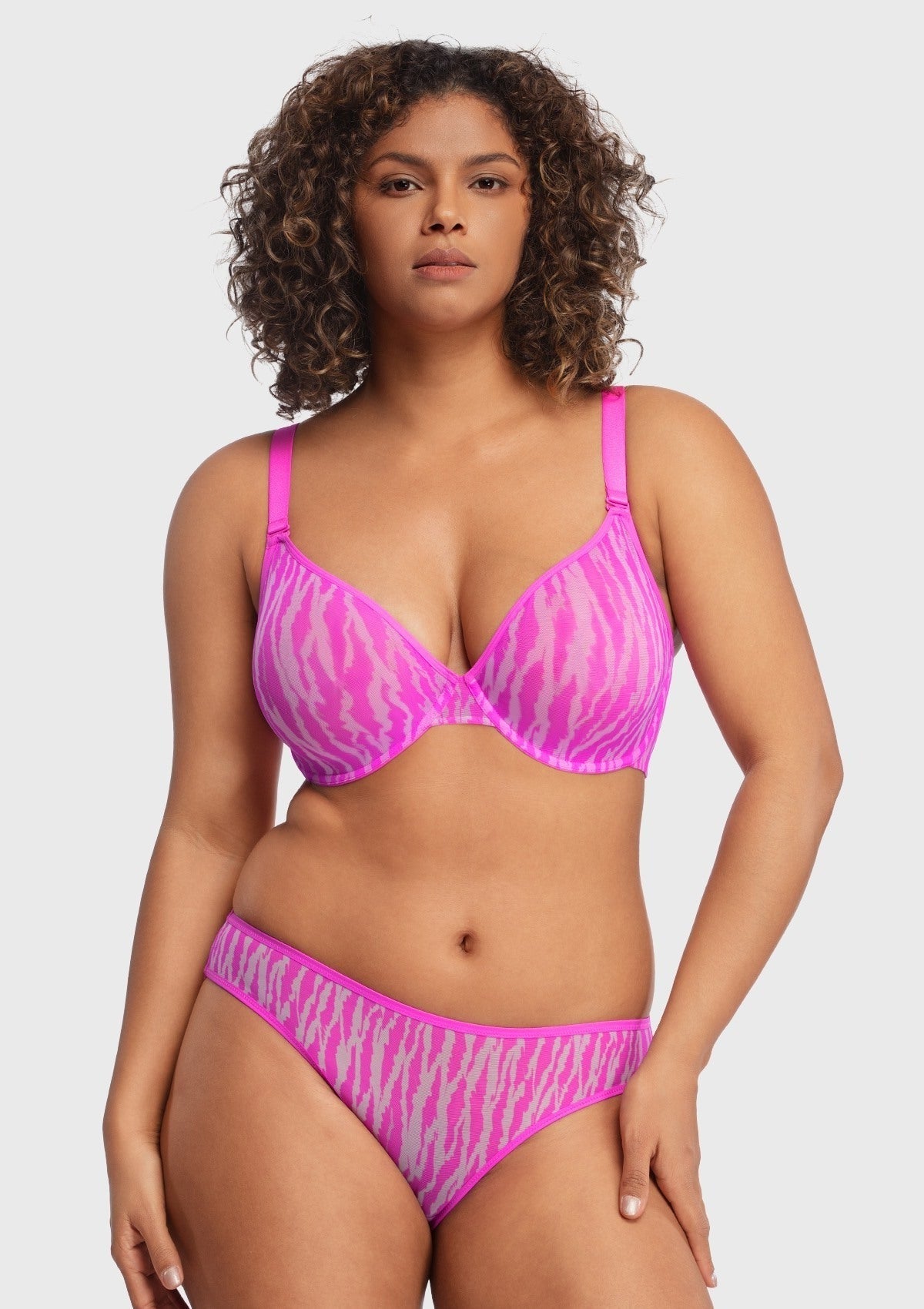 Zebra Wild Unlined Underwire Mesh Bra