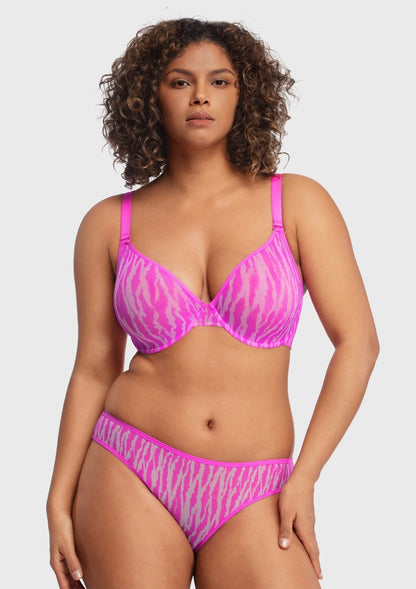 Zebra Wild Unlined Underwire Mesh Bra