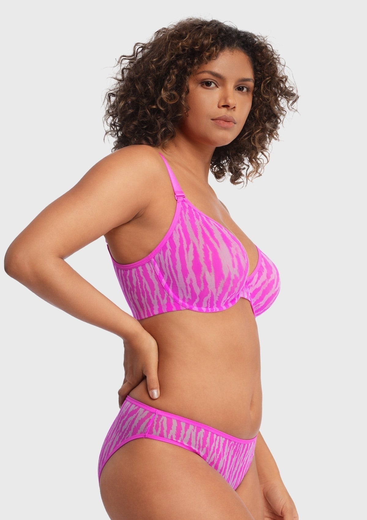Zebra Wild Unlined Underwire Mesh Bra