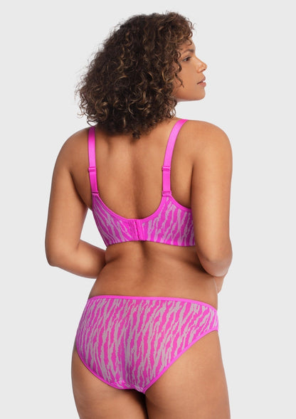 Zebra Wild Unlined Underwire Mesh Bra