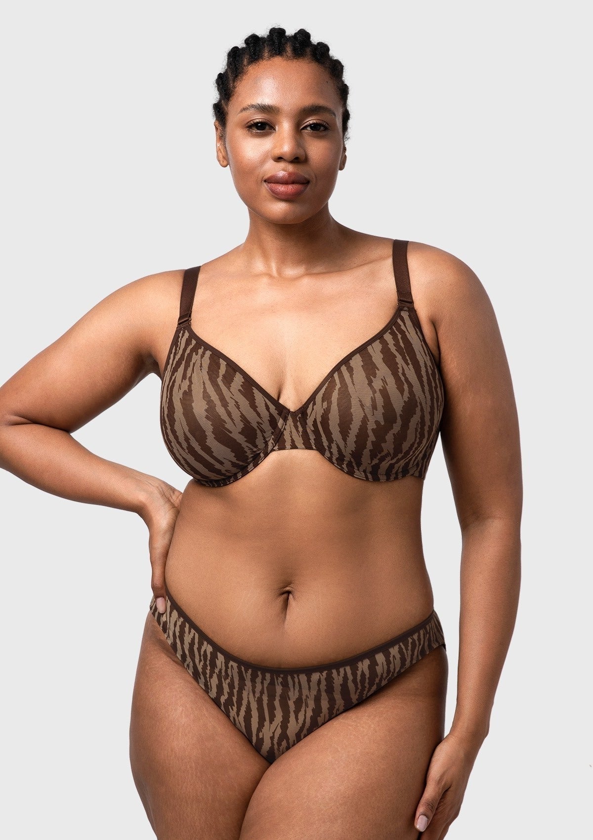 Zebra Wild Unlined Underwire Mesh Bra
